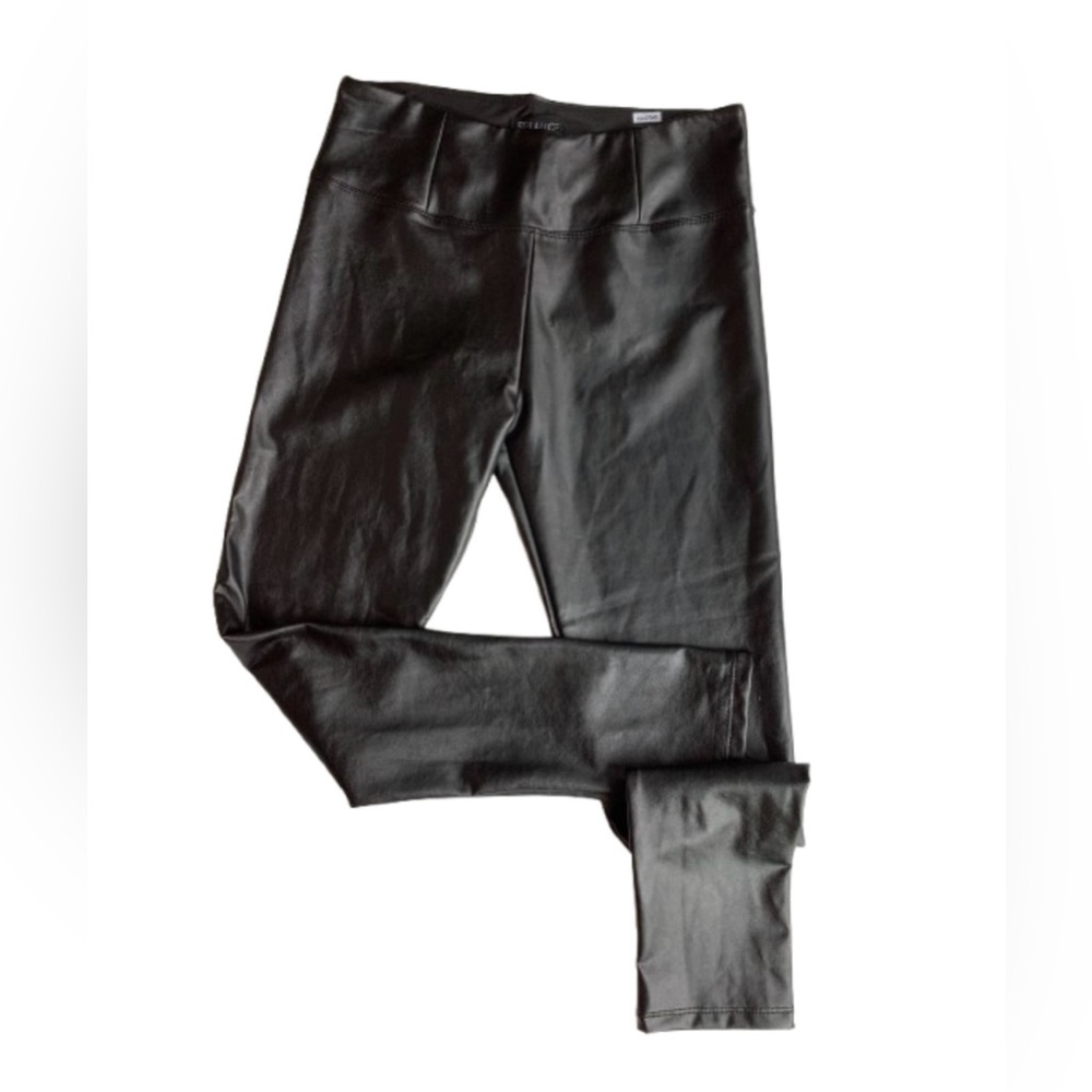 Stella Luce Women’s faux leather black tights. Sz Large. Never worn.